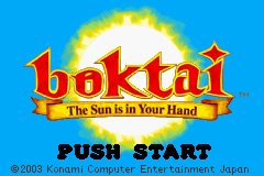 Boktai - The Sun Is in Your Hand Title Screen